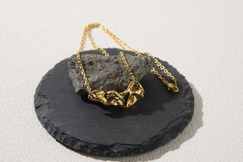 Pluto Rebirth Necklace Gold